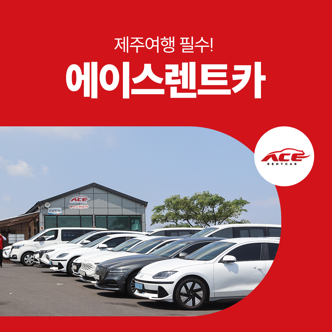 [제주도]공항 옆 위치한 렌트카 전문 업체이며 24시간 대여 가능한곳! [에이스렌트카]