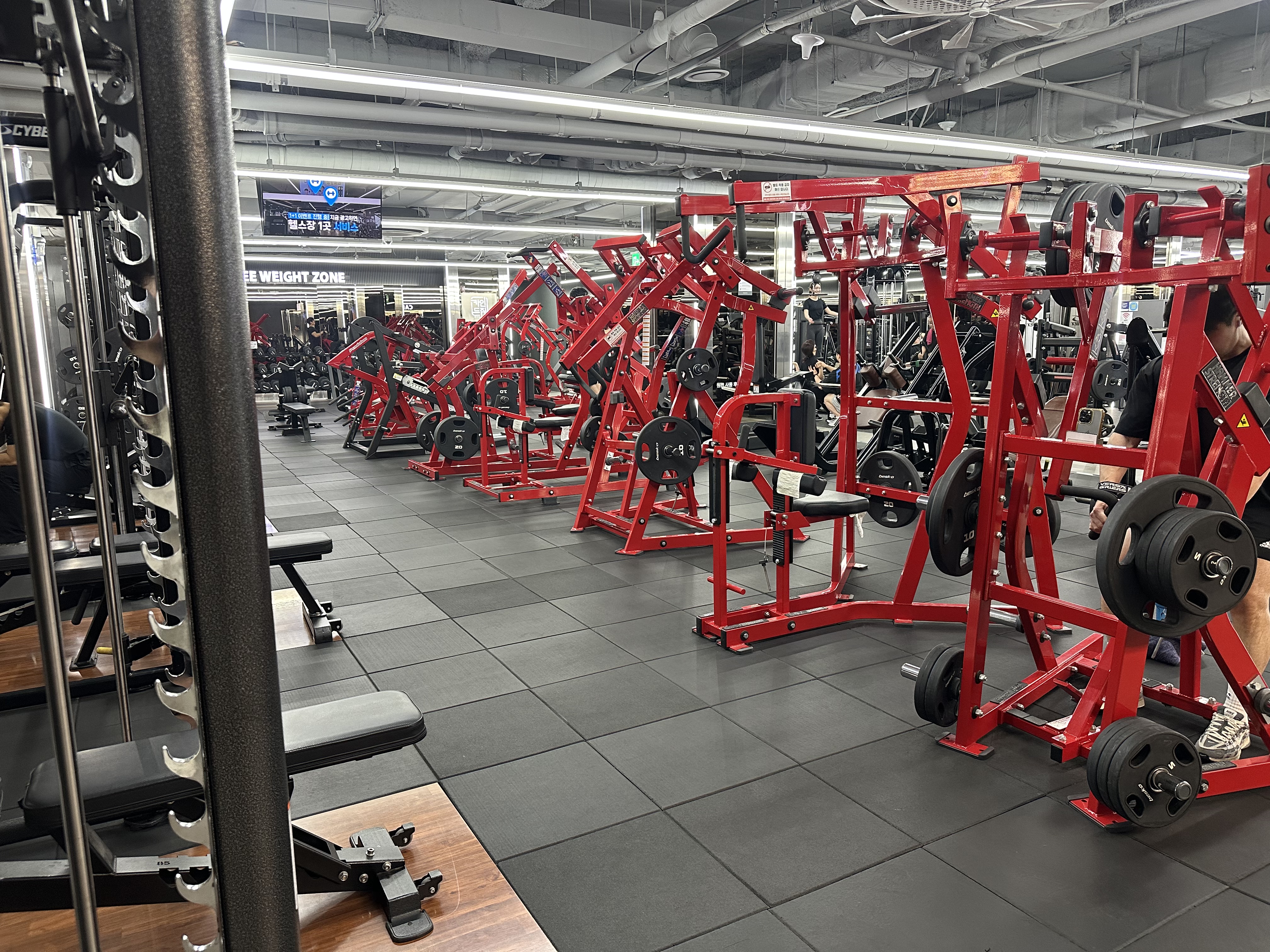 [서울 강동]최고급머신 준비에 여심저격 스트레칭존, 넓은 프리웨이트존 공간! [카인드짐 2